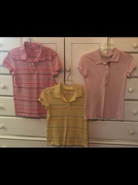 American Eagle Outfitters Kids Polo Trio in Pink and Yellow